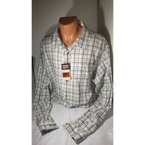 Men's Wrangler Jeans Co. Lightweight Casual Shirt 3XL Plaid Cotton New